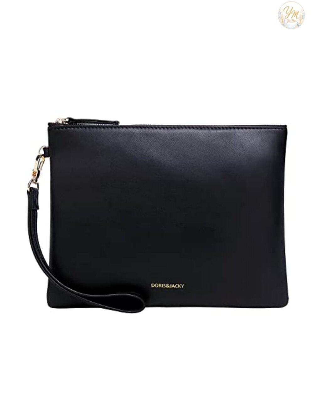 Lambskin Leather Wristlet Clutch RFID Blocking Wallet with Card Slots